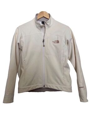 ECRU THE North Face zip up jacket off white mid season coat XS soft liner active